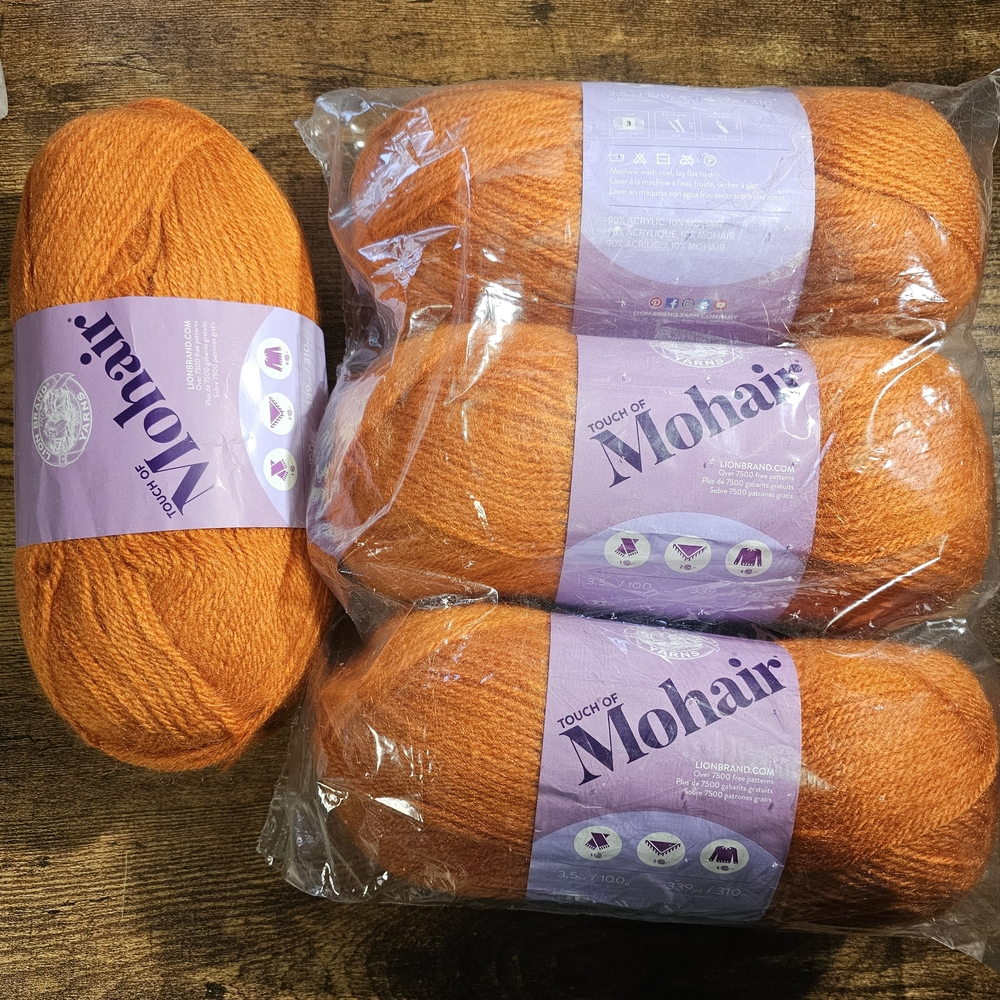 Lion Brand Touch of Mohair lot